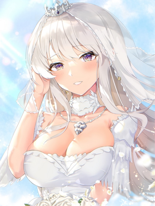 Azur Lane Enterprise in a wedding dress