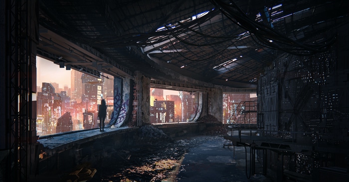 4K Dystopian Futuristic City Concept Art by Idil Dursun