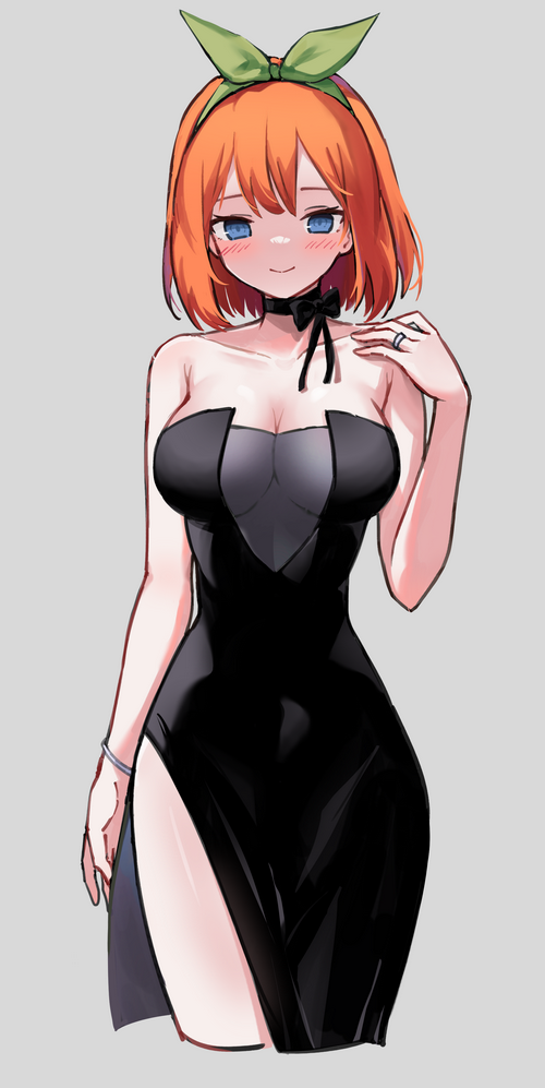 Nakano Yotsuba in a black dress