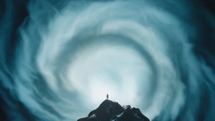 4K landscape of mountains and clouds