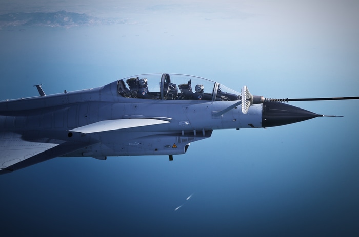 PLAAF J-10 fighter jet in flight