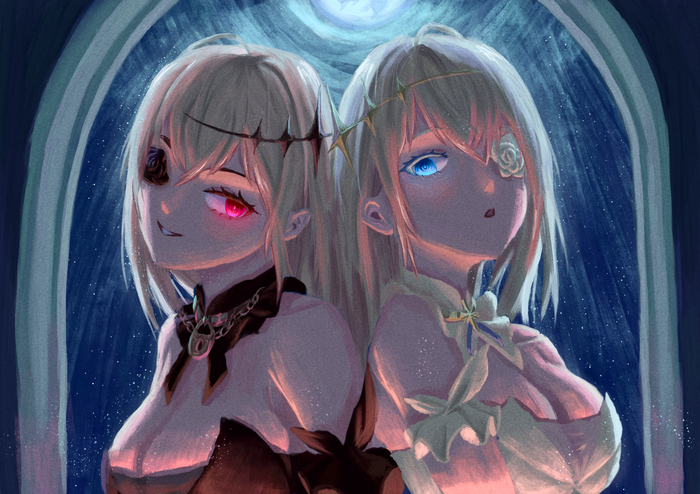Emden and her twin from Azur Lane