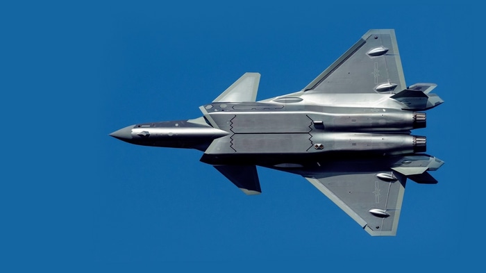 Chengdu J-20 fighter jet in flight