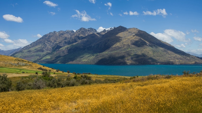 4K Lake Wanaka and Mountains in Queenstown, New Zealand