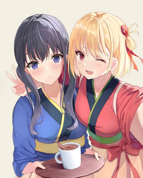 Nishikigi Chisato and Inoue Takina fan art