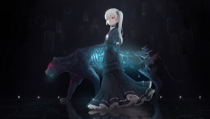 4K Lolita girl with spectral panther