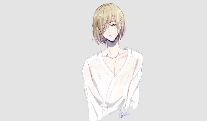 Yuri Plisetsky in a white shirt