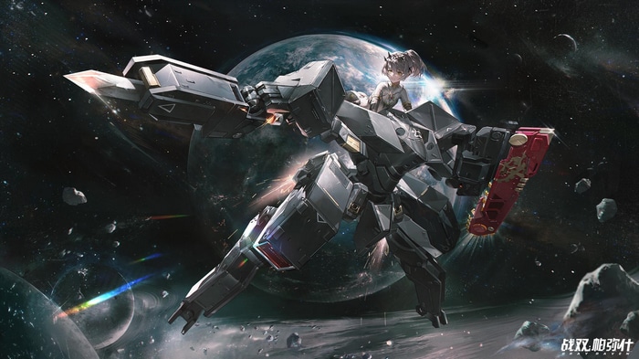 Punishing: Gray Raven mecha girl in space