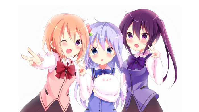 Cocoa Hoto, Chino Kafū, and Rize Tedeza
