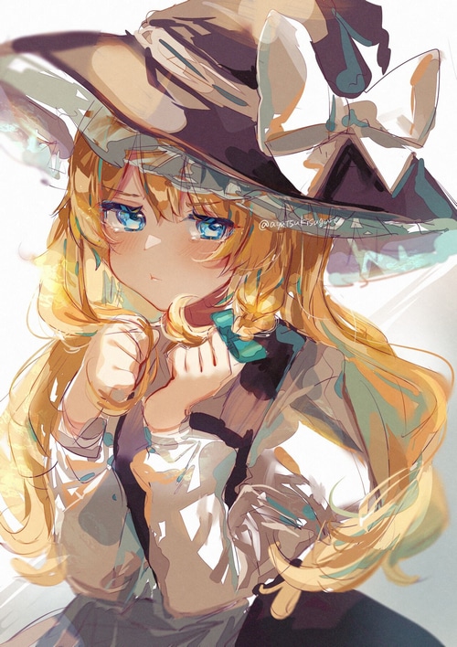 Kirisame Marisa from Touhou wearing a witch hat