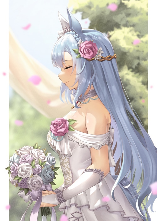 Mejiro Ardan from Uma Musume Pretty Derby in a wedding dress