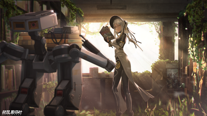Lee from Punishing: Gray Raven reading a book