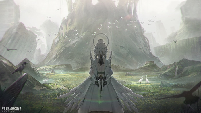 Punishing: Gray Raven anime girl in a misty landscape