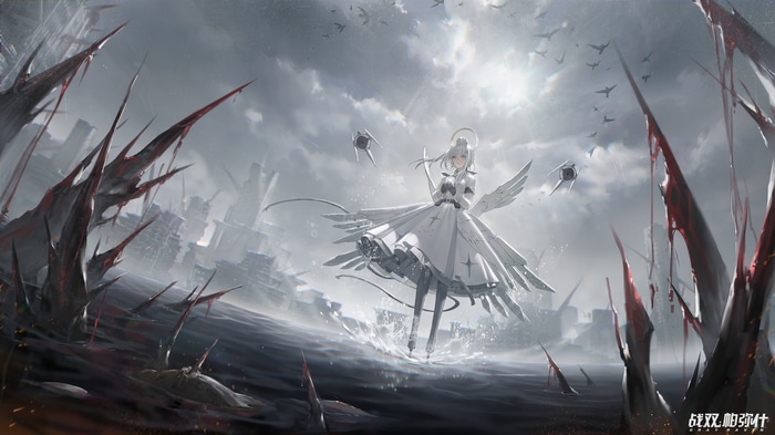 Punishing: Gray Raven anime girl in a ruined city