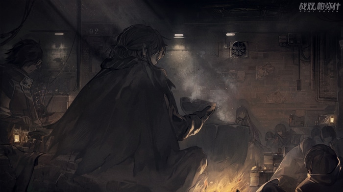Punishing: Gray Raven characters gathered around a fire