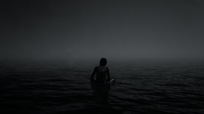 Ellie in the water from The Last of Us Part II