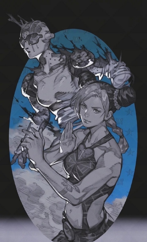 Jolyne Cujoh and Stone Free from JoJo's Bizarre Adventure