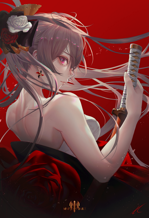 Azur Lane Jean Bart with Katana