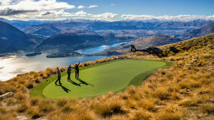 4K New Zealand Queenstown Mountains Golf