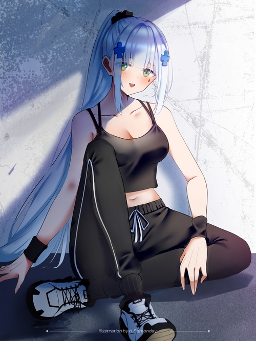 HK416 from Girls Frontline in athletic wear
