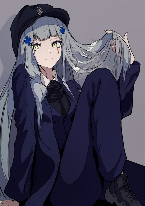 HK416 from Girls Frontline wearing a hat