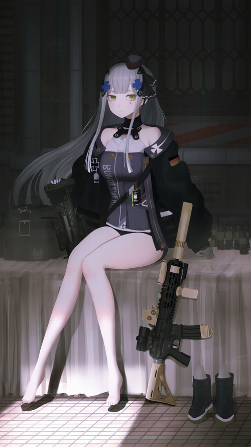 HK416 from Girls Frontline with firearms