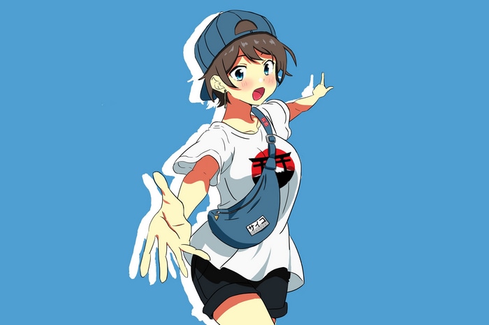 Ruka Sarashina with a Japanese Torii Gate T-shirt