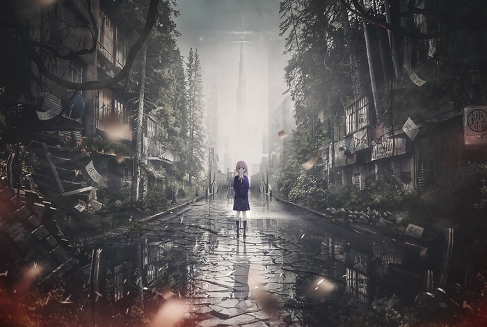 KAF stands in a post-apocalyptic city