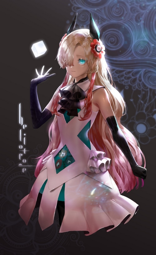 Isekaijoucho character with blonde hair and blue eyes