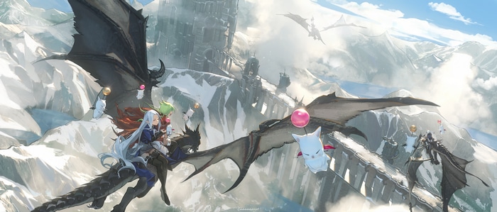 Final Fantasy XIV: Heavensward dragons and moogles