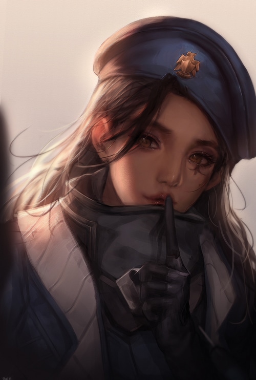 Ana Amari from Overwatch wearing a beret