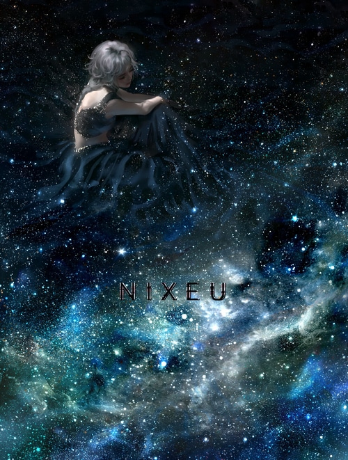 Nixeu artwork of a woman in a starry galaxy