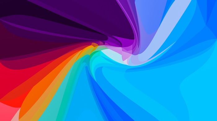 4K abstract colorful swirling shapes