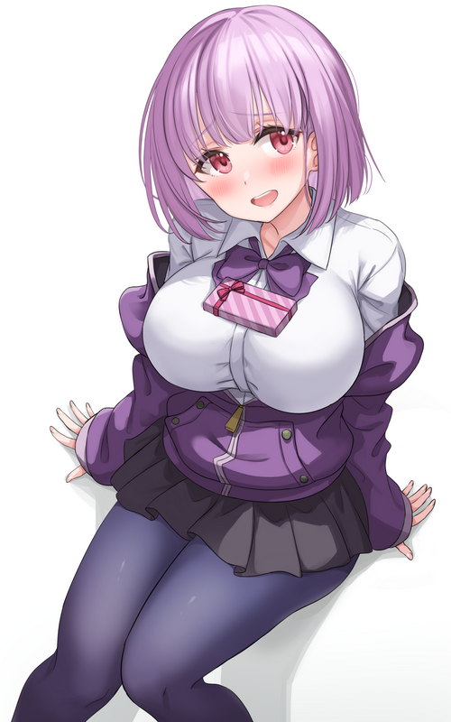 Shinjou Akane from SSSS.GRIDMAN with a gift