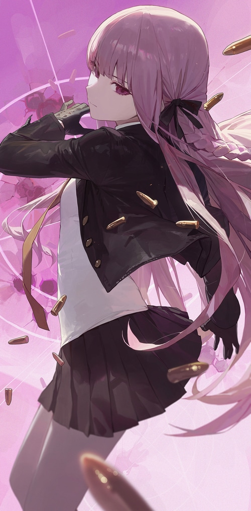 Kirigiri Kyouko from Danganronpa with bullets
