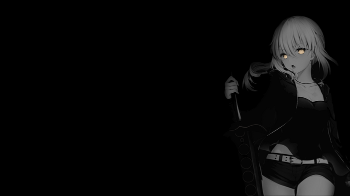 Selective Coloring, Fate Series, Black Background, Dark Background 