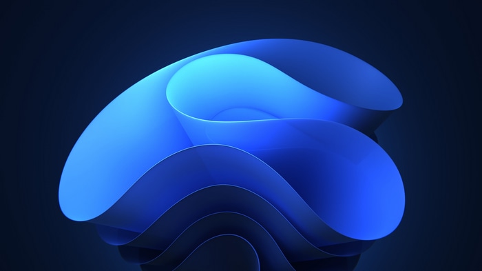 Abstract blue shapes 4K