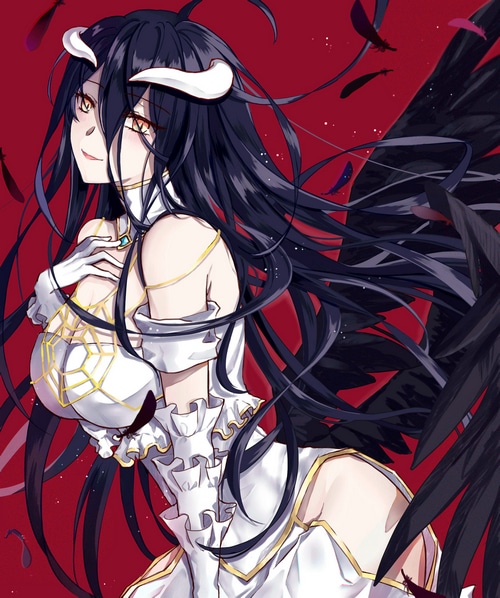 Albedo with Black Wings and Horns