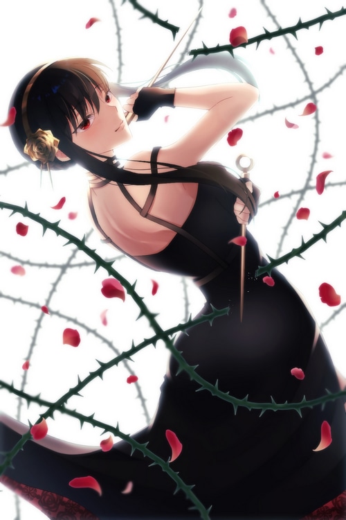 Yor Forger with Thorns and Rose Petals