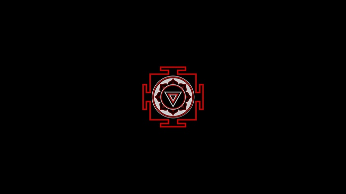 4K Hindu Yantra on Black Background