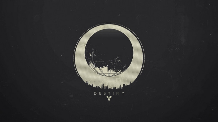 Destiny video game art with circular logo