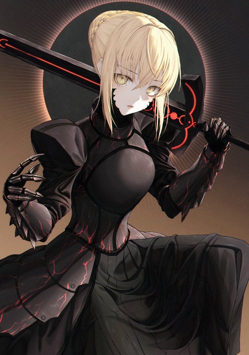 Saber Alter with Excalibur from Fate/Grand Order