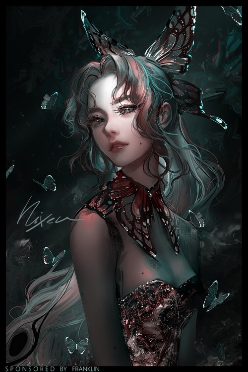 Kochou Shinobu from Kimetsu no Yaiba with butterflies