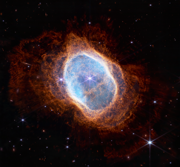 4K Southern Ring Nebula NGC 3132 by James Webb Space Telescope