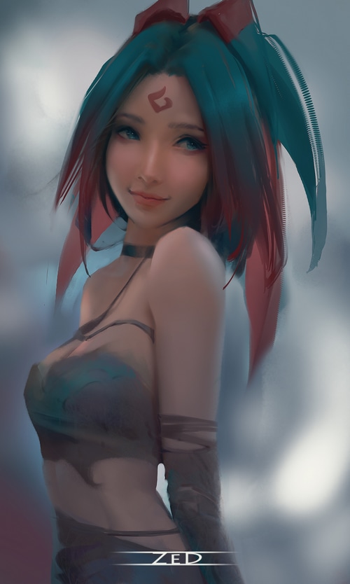 Trungbui's digital painting of a woman