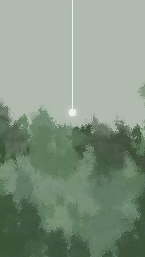 Abstract forest with a hanging light
