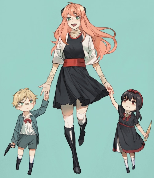 Yor Forger, Anya Forger, and Loid Forger from Spy x Family