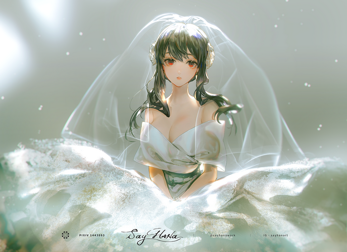 Yor Forger in a Wedding Dress