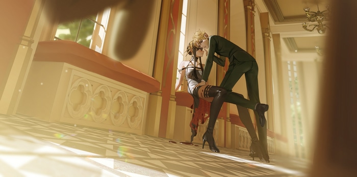 Spy x Family: Loid and Yor in a Grand Hall