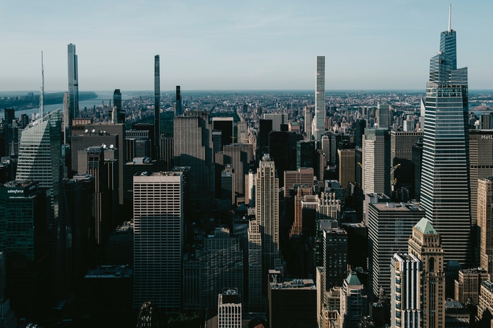 New York City Manhattan cityscape with skyscrapers